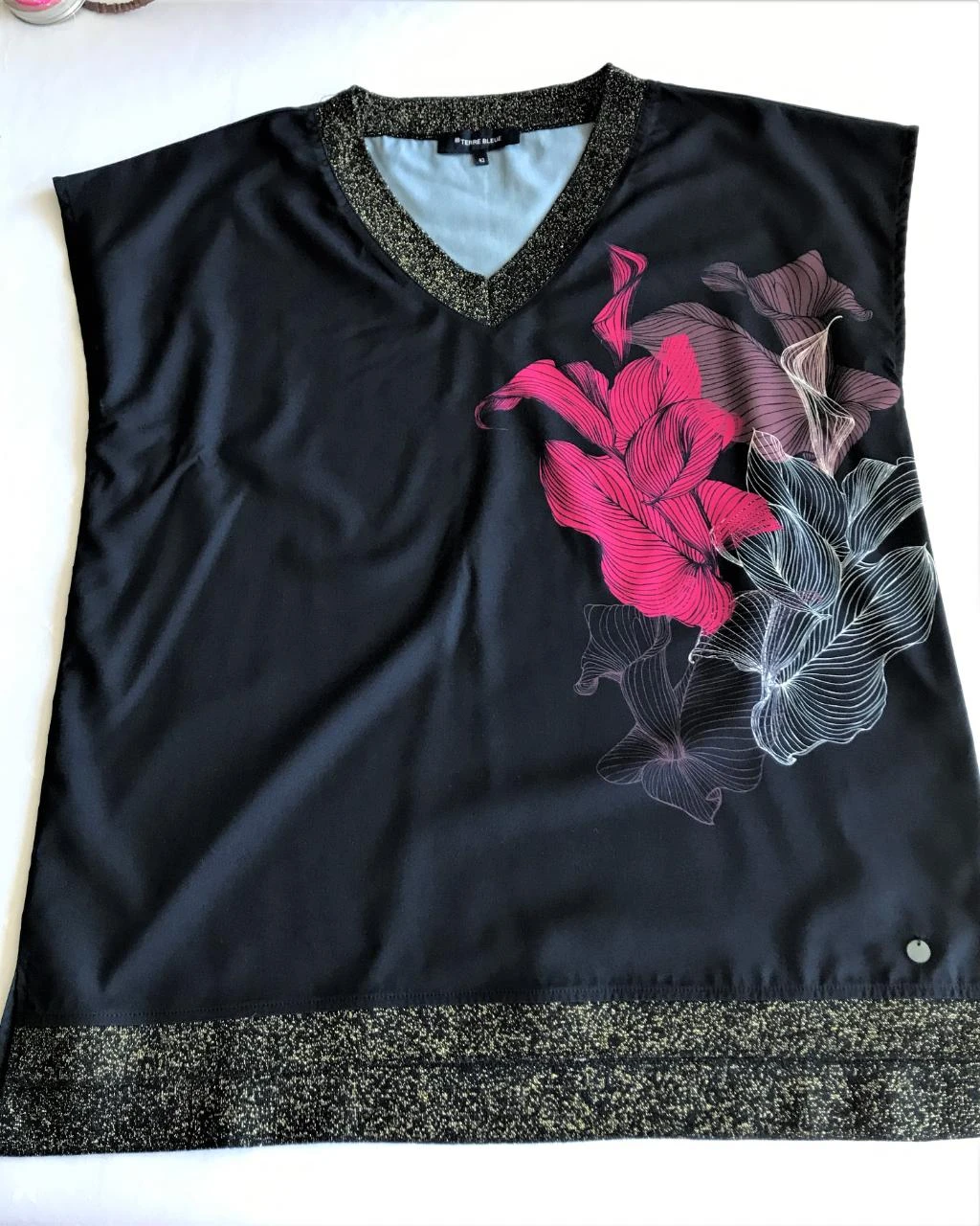 Terre Bleue M42 dark blue with fuchsia and glitter blouse. – photo 5